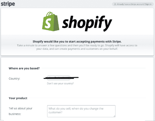 activate stripe in shopify