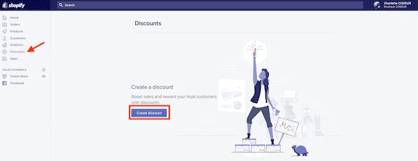 create discounts in Shopify
