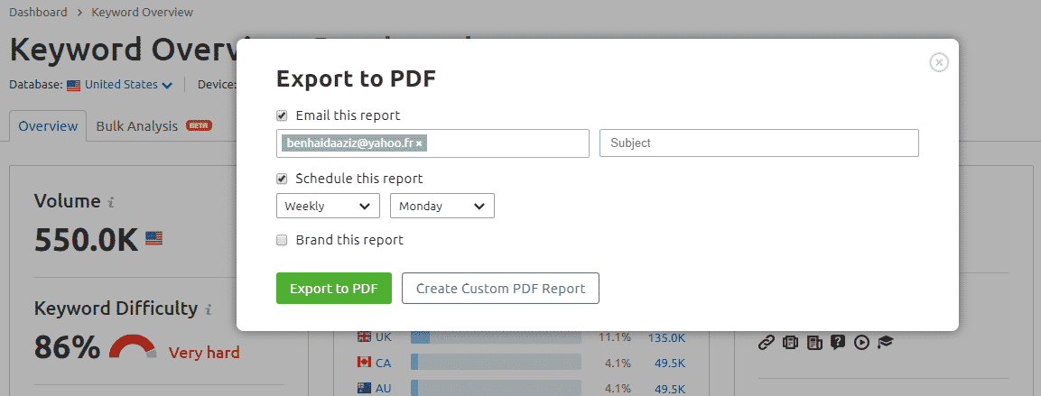Semrush Reporting PDF