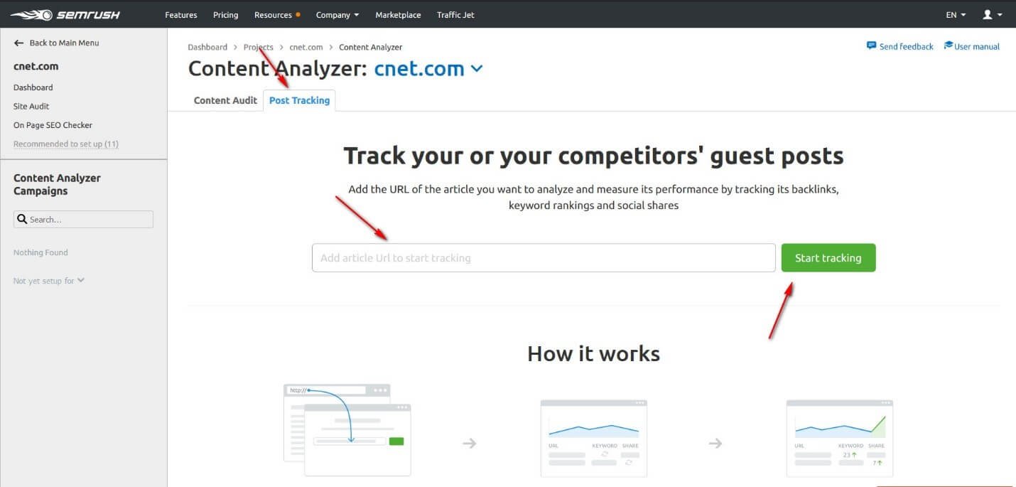 Content Analyzer Semrush 2