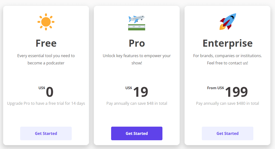 firstory Pricing