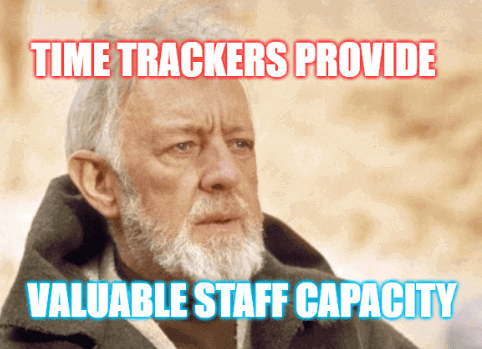 Time trackers provide valuable staff capacity