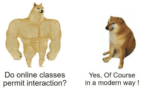 Online classes interaction