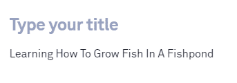 Type your Title in Grammarly