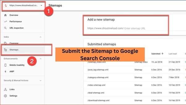 Submit the Sitemap to Google Search Console