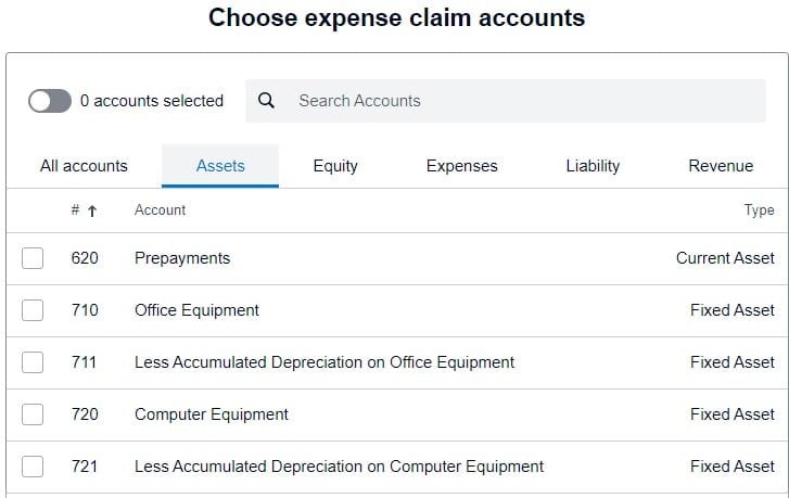 Expense Xero