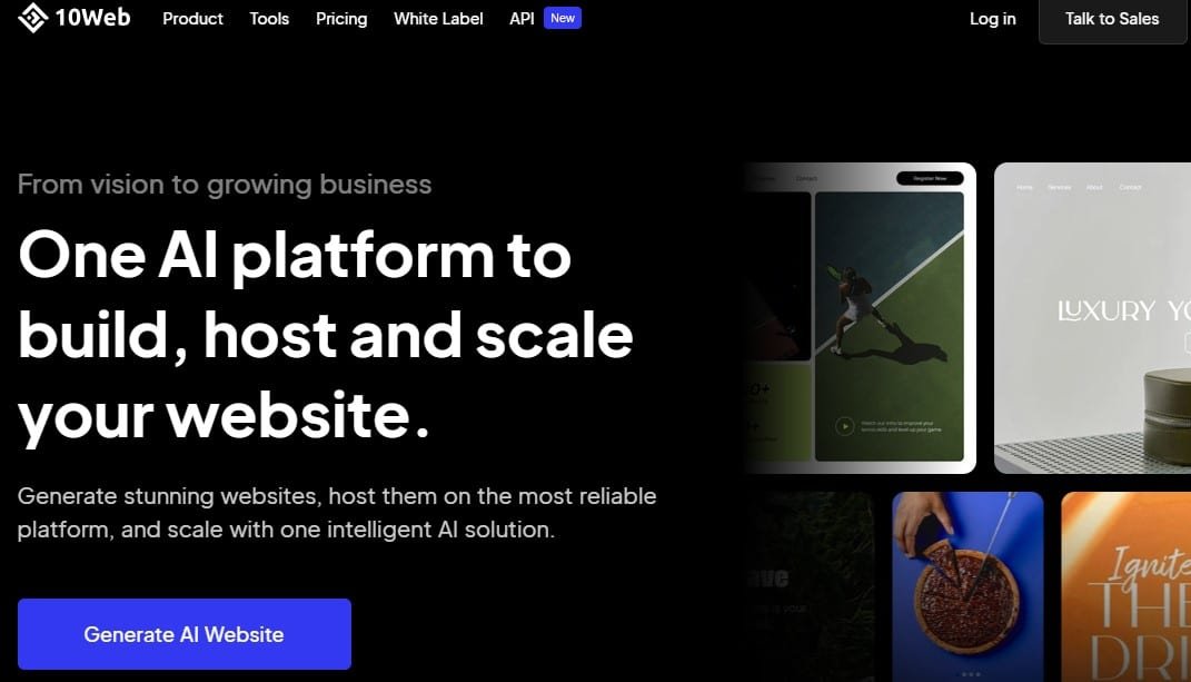 3. 10Web AI Website Builder 3. 10Web AI Website Builder