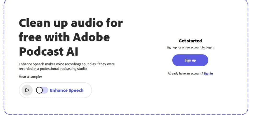 Adobe Podcast (Enhance)