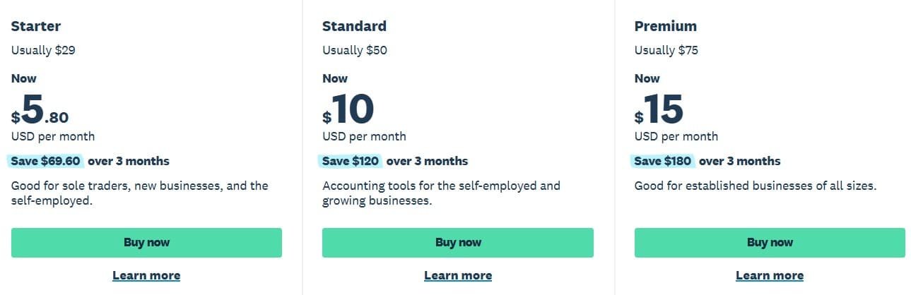 Xero Pricing