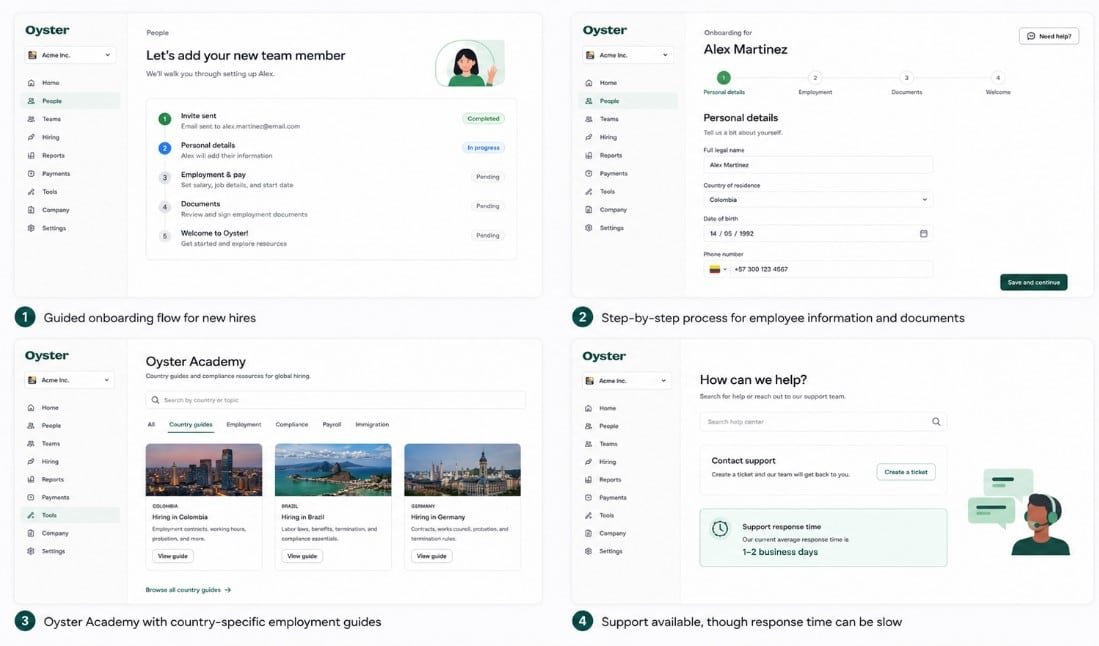 Oyster HR's Onboarding Flow