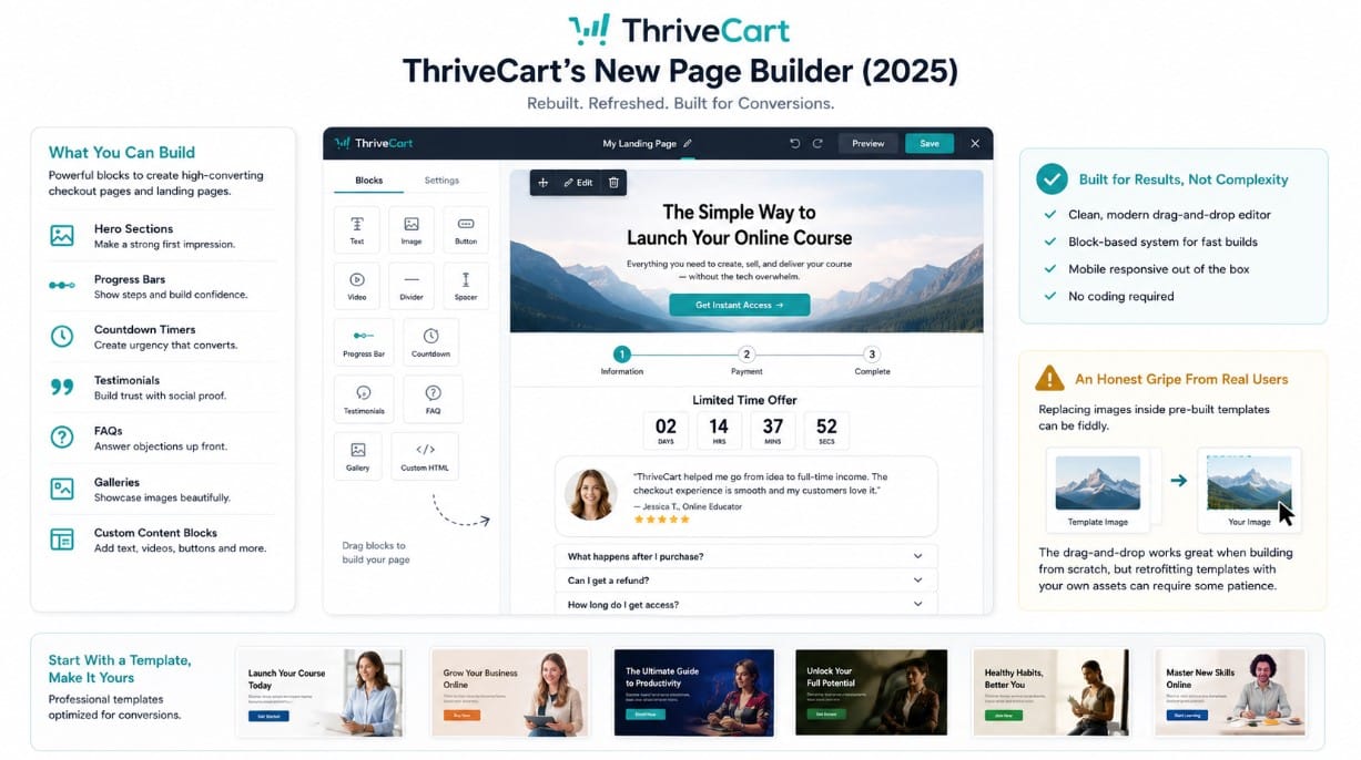 ThriveCart's page builder
