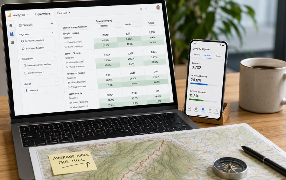 Session Depth by Source and Device