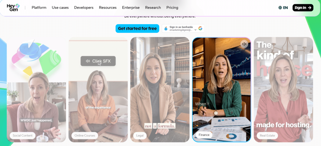 HeyGen — Best for AI Spokesperson Videos