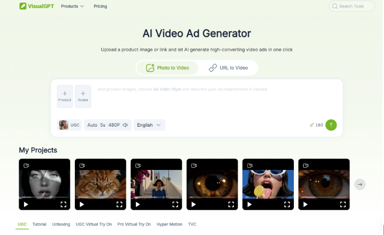 VisualGPT — Best All-in-One AI Video Ad Generator